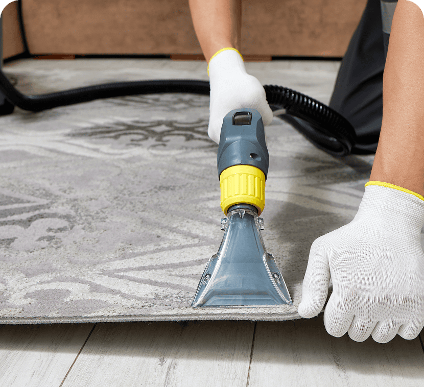 Vacuum cleaning a patterned carpet