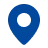 Blue location pin icon on black background
